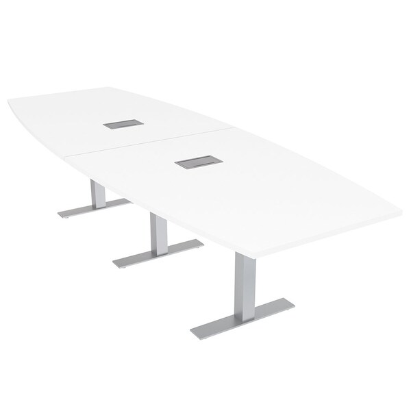 45 in W, 120 in L, 29 in H, Engineered Wood Top, White